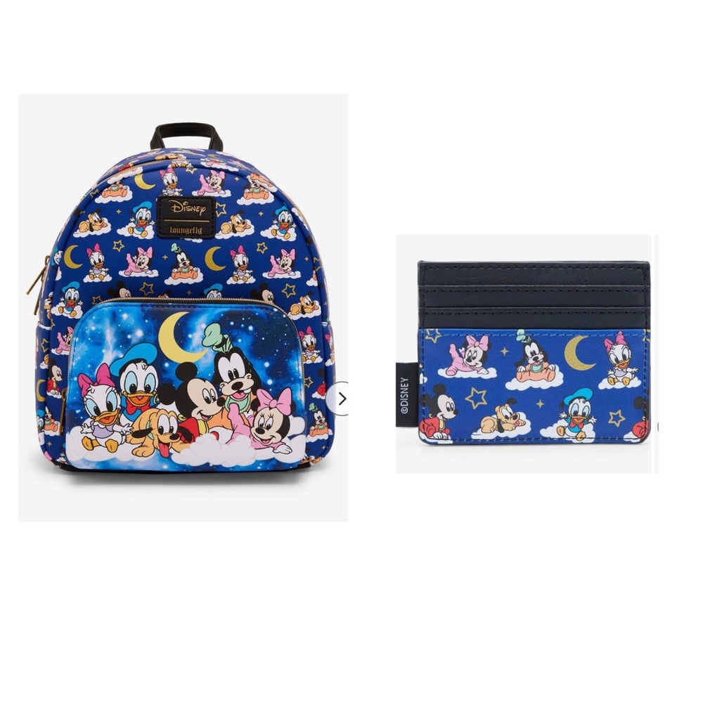 Loungefly Disney Baby Sensational Six Mini backpack and cardholder